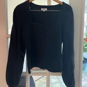 525 America black square neck sweater. Never been worn!!